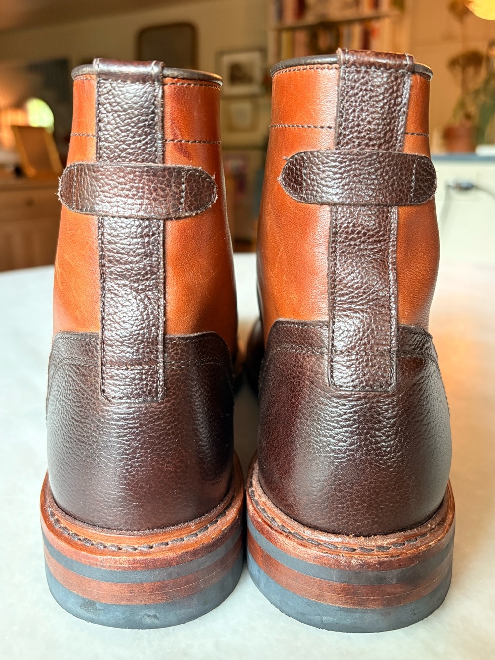 Allen Edmonds Brown Leather Cap Toe Ankle Boots Dainite Sole 11.5 Excellent - Picture 3 of 8